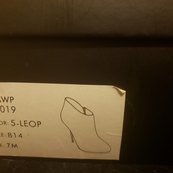 Leopard Pony Fur Stiletto Ankle Boots - Picture 6 of 8